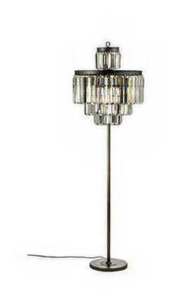 Art Deco Iron and Crystal Floor Lamp Art Deco Iron and Crystal Floor Lamp